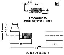 MMCX1112A1-012-3GT30G-50 - R/A plug - Raison Enterprise Co., Ltd.