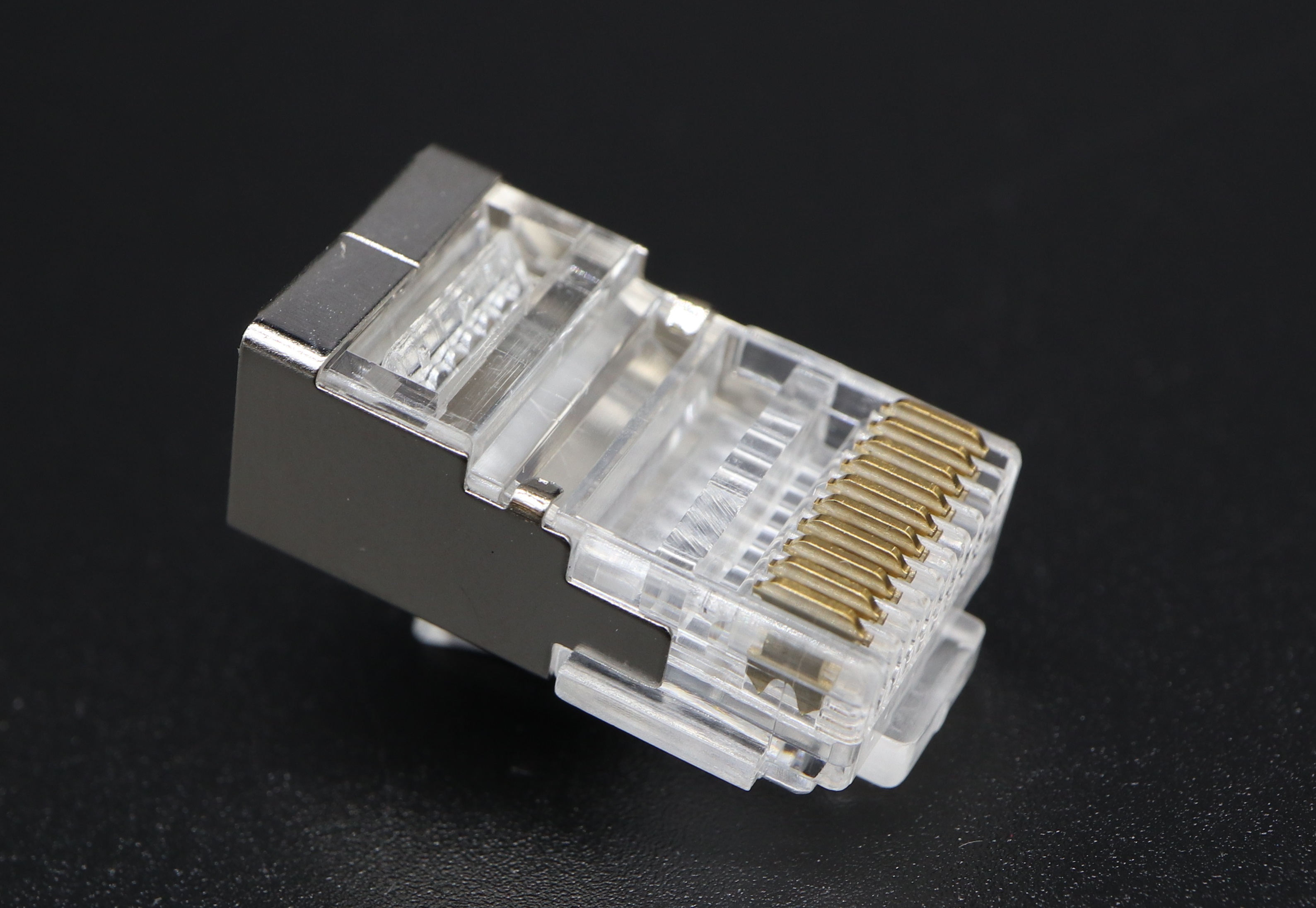 P10-K11 - 10P10C-R STP-Half Shielded-Righ key RJ48 Modular Plug - Plug Master Industrial Co., Ltd.